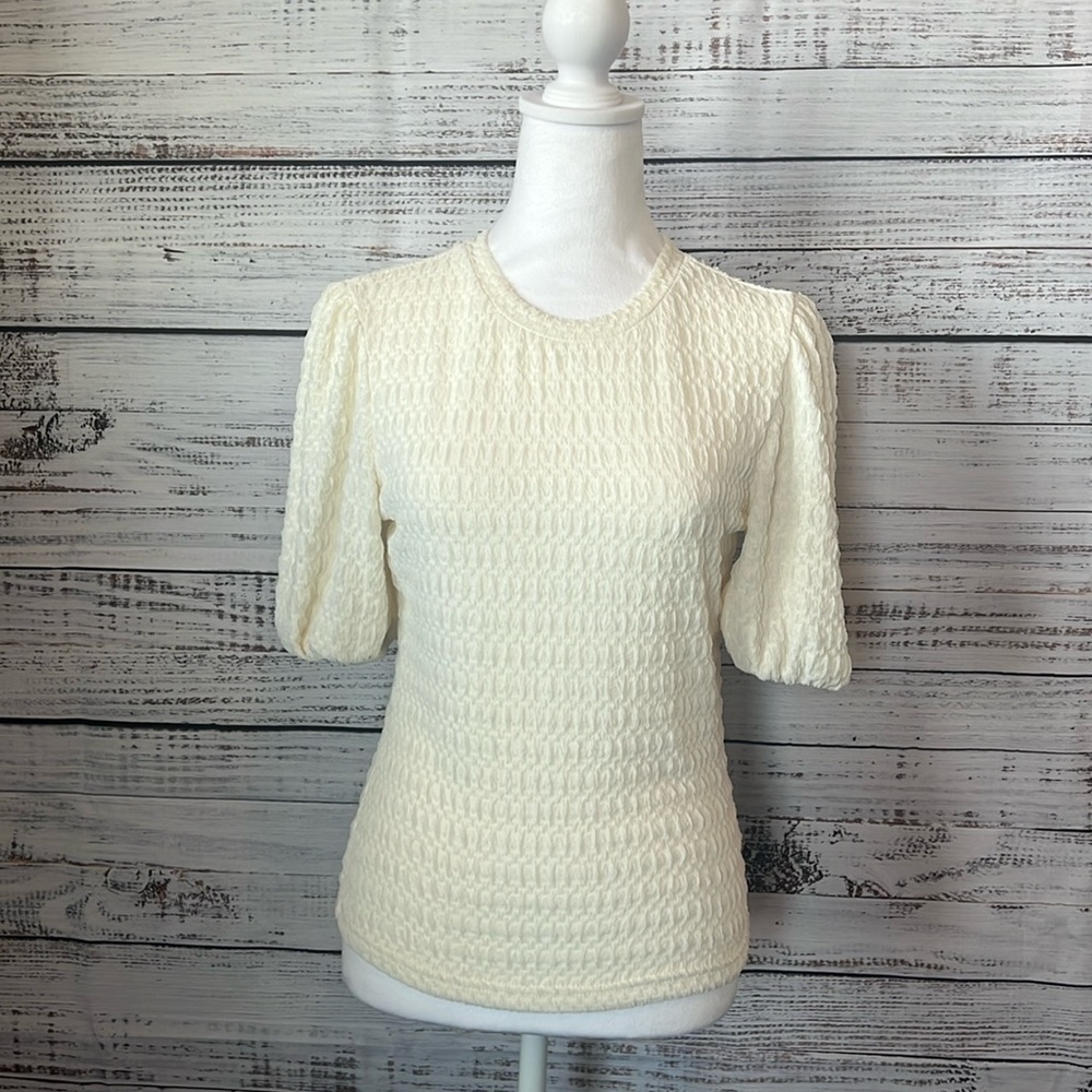SHEIN-WOMEN’S SHORT SLEEVE PUFF TOP